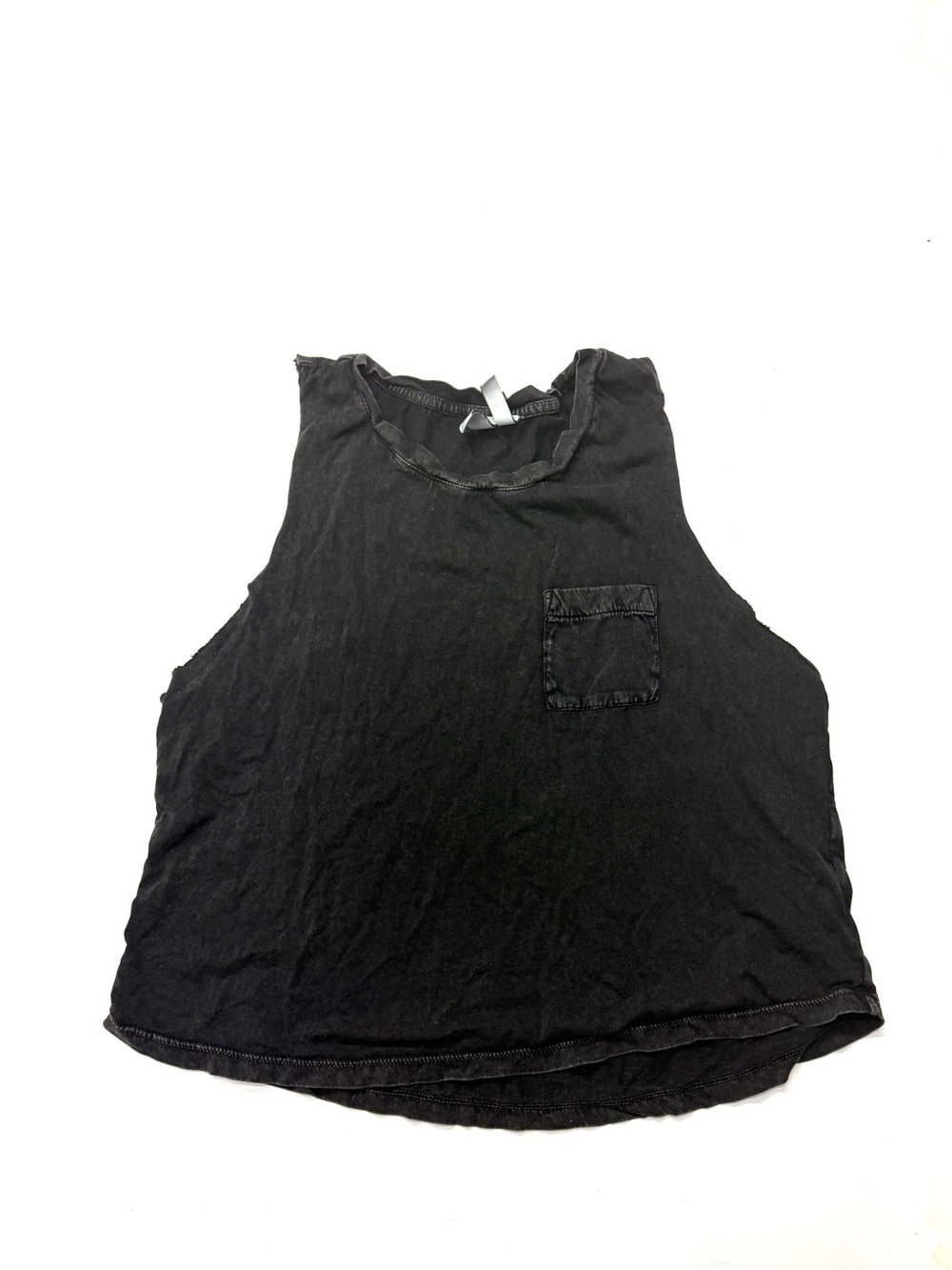 Z by Zella Women's Black Sleeveless Pocket Tank Top Cutoff Sleeves